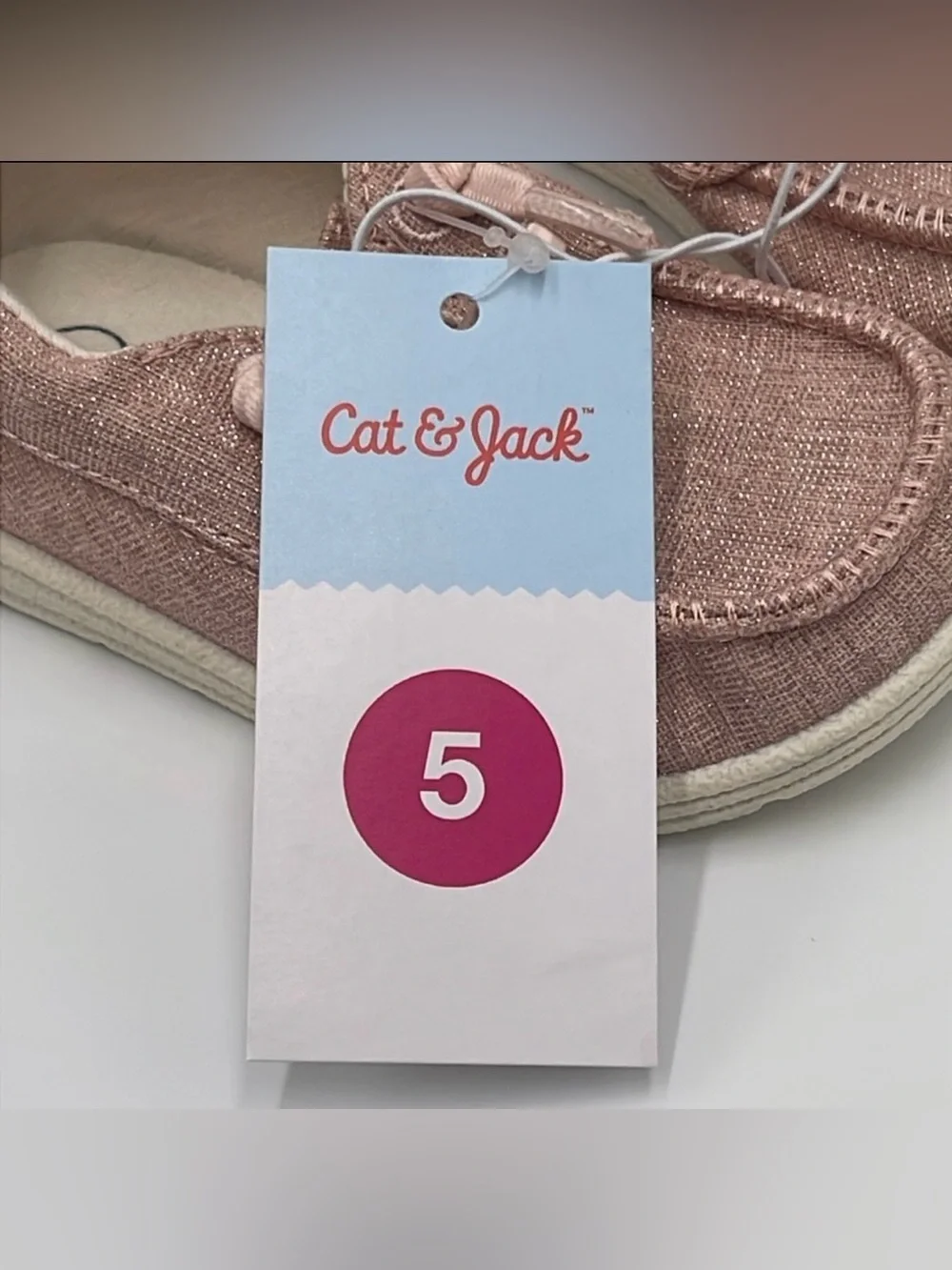 NWT Cat & Jack Kids Bobby Slip-On Sneakers Pink Size 5